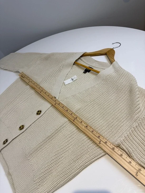 GAP Cream Ribbed Cardigan NWT - Picture 4 of 6